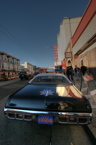 retro cop car in the Castro 11434 HDR flickrfan canon 20d